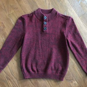 Boy’s Red and Black Woven Sweater
